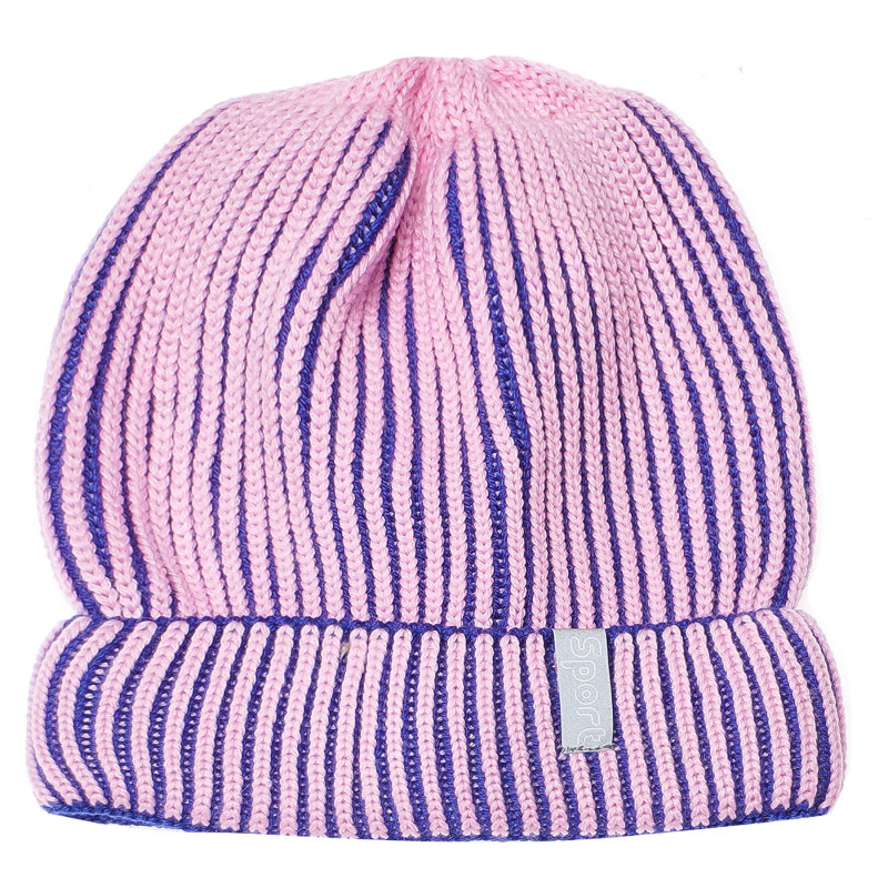 Плетена шапка за момиче от мериносова вълна  100186
