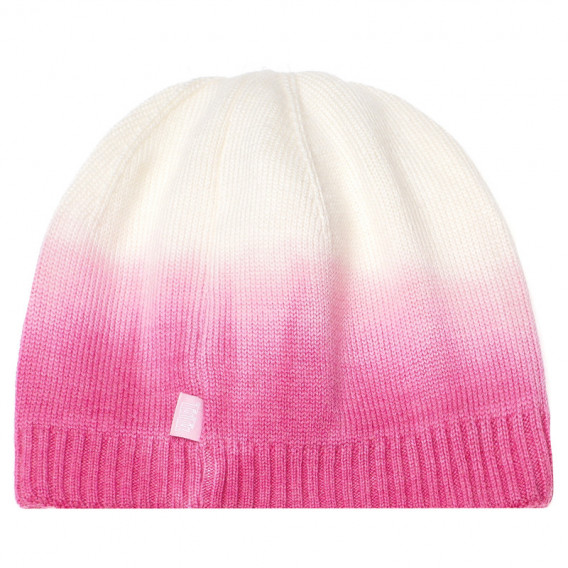 Плетена вълнена шапка за момиче с розови камъчета  TUTU 100196 2