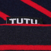 памучна шал-яка на райе синьо-червено TUTU 100232 2
