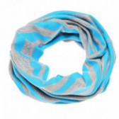 Топла шал-яка на райе светло синьо-сиво TUTU 100249 