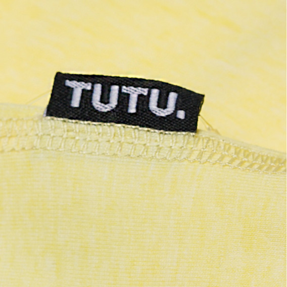 Едноцветна жълта шал-яка за момиче  TUTU 100291 2