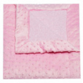 Плюшено одеяло за момиче розово от висококачествени материи, 90х110 см. TUTU 100335 