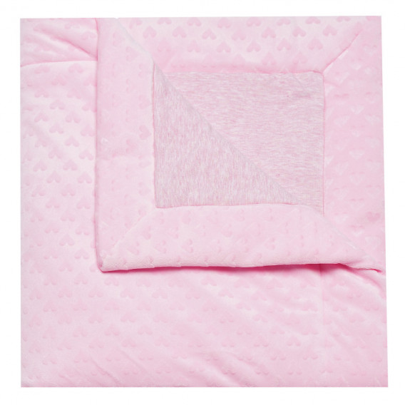 Плюшено одеяло за момиче розово от висококачествени материи, 90х110 см. TUTU 100337 3