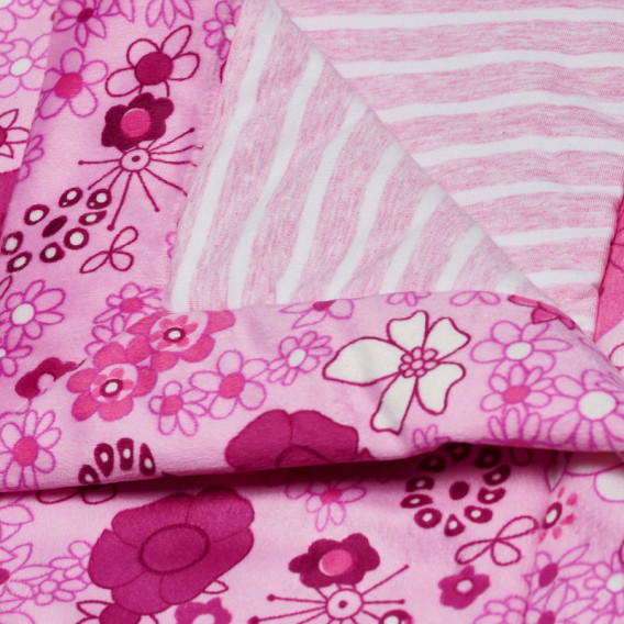 Плюшено одеяло за момиче на цветя от висококачествени материи, 70х80 см. TUTU 100339 2