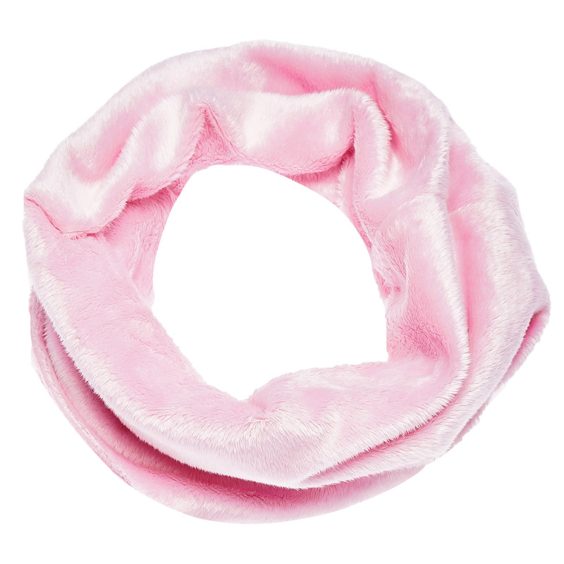 Плюшен шал розов за момиче с мека и приятна материя  100384