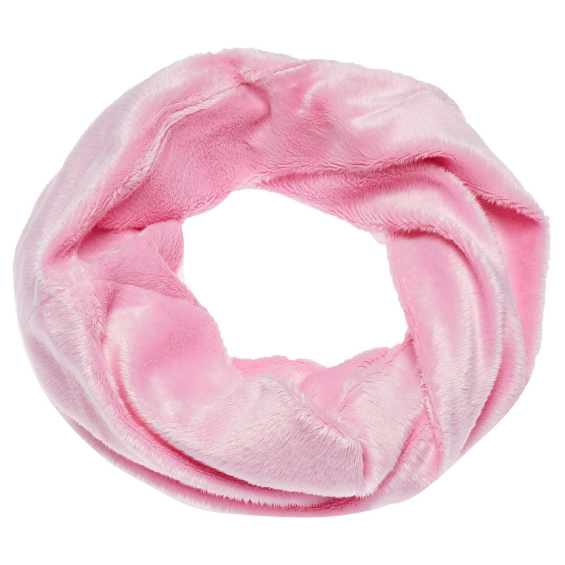 Плюшен розов шал за момиче от висококачествена материя  100401