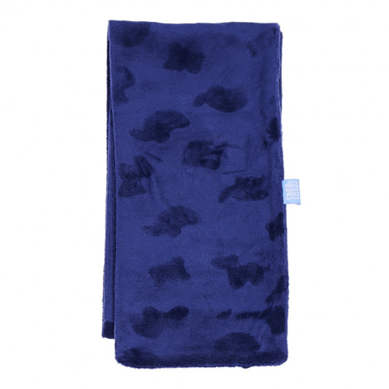 Плюшен тъмносин шал за момче от висококачествена материя TUTU 100413 3