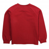 Блуза за момиче в червено с надпис FRACOMINA 10082 2