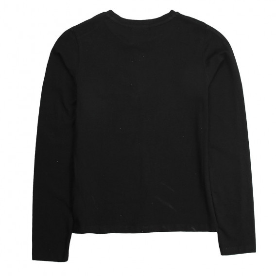 Блуза за момиче в черен цвят с щампа FRACOMINA 10112 2