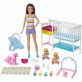 Барби Игрален комплект детска стая, детегледачка и 2 бебета за момиче Barbie 101918 2