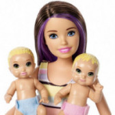 Барби Игрален комплект детска стая, детегледачка и 2 бебета за момиче Barbie 101920 4