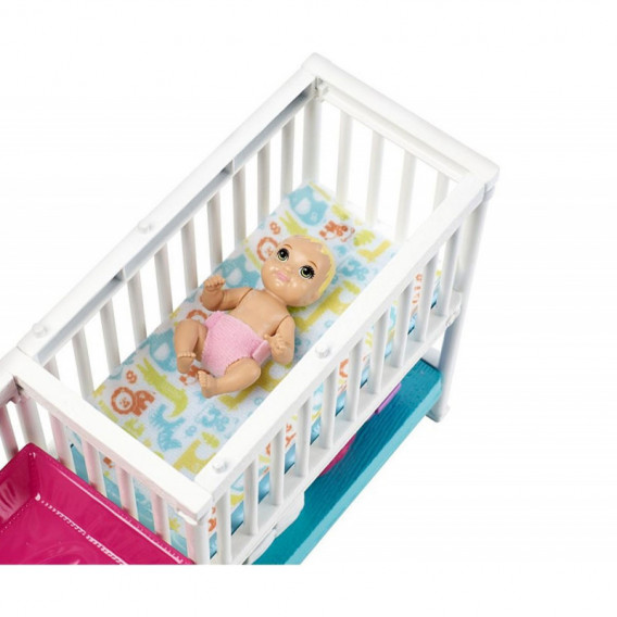 Барби Игрален комплект детска стая, детегледачка и 2 бебета за момиче Barbie 101922 6