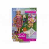 Барби Комплект кукла с 4 кученца за момиче Barbie 101931 