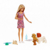 Барби Комплект кукла с 4 кученца за момиче Barbie 101940 10