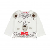 Памучна блуза с дълъг ръкав и весела щампа за бебе - унисекс Boboli 102 