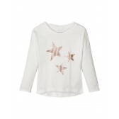 Блуза със звездички от органичен памук за момиче Name it 102588 