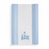 Подложка за преповиване Basic Friend, синя изработен от гъба и деликатна памучна дамаска Inter Baby 102680 