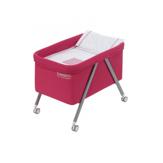 Сгъваемо бебешко легло с алуминиева рамка, розово Inter Baby 102691 