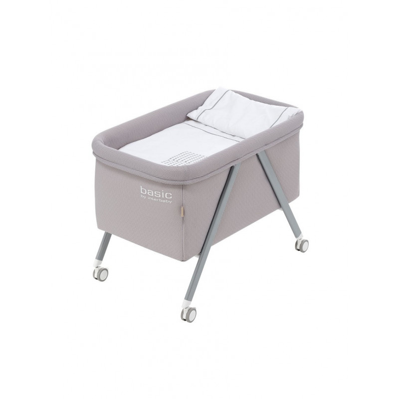 Сгъваемо бебешко легло с алуминиева рамка, сиво  102698