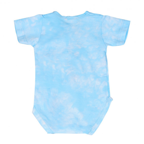 Синьо памучно боди за бебе с надпис и тик-так копчета Pinokio 102885 2