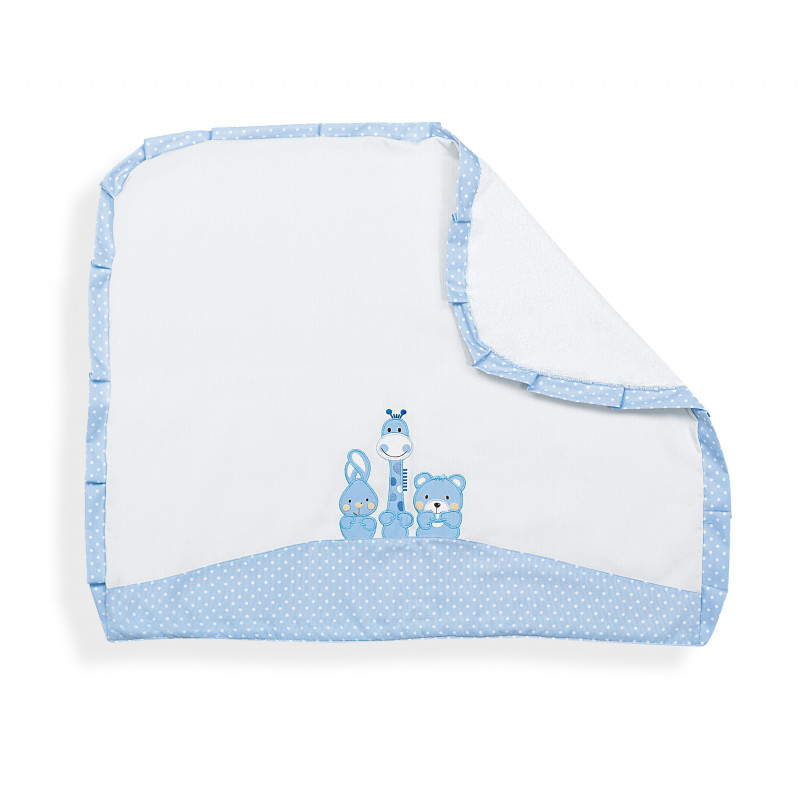 Бебешко одеяло/кърпа със син кант  102911