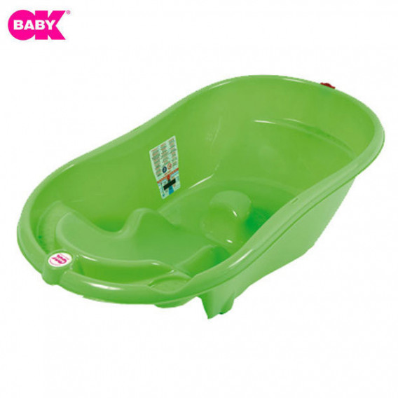 Анатомична вана Onda, в зелен цвят с индикатор за максимално ниво на водата OK Baby 103097 2