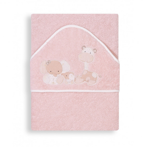 Бебешка хавлия Zoo в розово за момиче Inter Baby 103177 