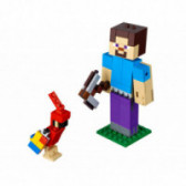 Конструктор - Майнкрафт Steve BigFig с папагал, 159 части Lego 103239 3