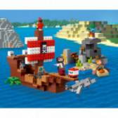 Конструктор - Майнкрафт Приключение с пиратски кораб, 386 части Lego 103260 5