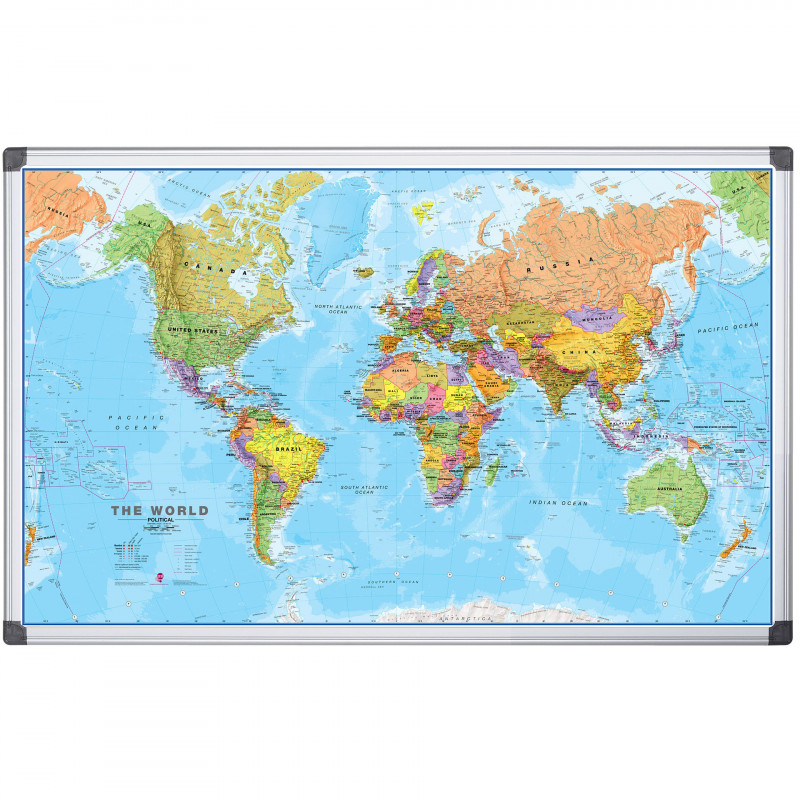 Дъска - карта на света 90X120 см  103369