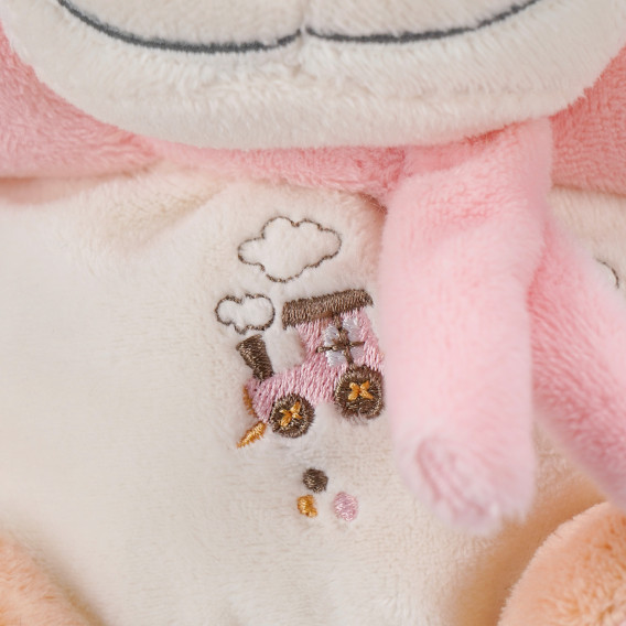 Бебешка плюшена дрънкалка - кравичка, розова, 15 см Artesavi 103417 3