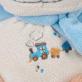 Бебешка плюшена дрънкалка - кравичка, синя, 15 см Artesavi 103420 3
