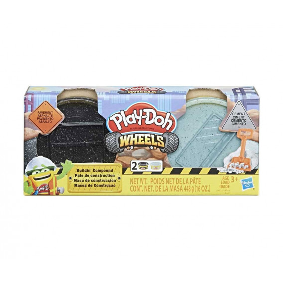 Play Doh - Строителен материал, черен и сив Hasbro 103431 