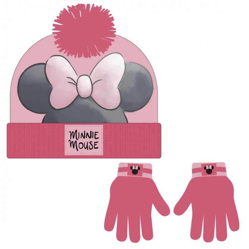 Комплект от 2 части - шапка и ръкавици Мини Маус за момиче  103508