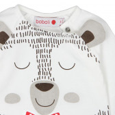 Памучна блуза с дълъг ръкав и весела щампа за бебе - унисекс Boboli 104 3