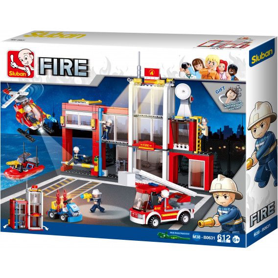 Конструктор Пожарна станция 607 части Sluban 10468 