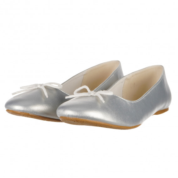Сребристи обувки балериннки за момиче Benetton 104681 