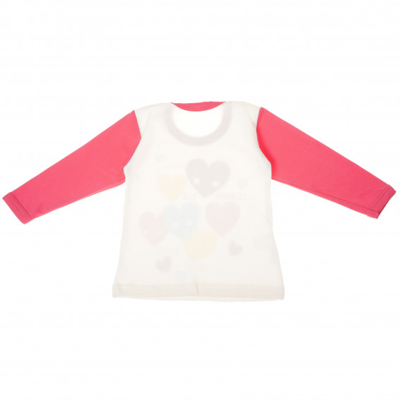 Памучна пижама от две части със сърчица за момиче Ewa Klucze 104856 2