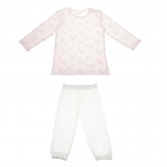 Пижама за бебе момиче от органичен памук NINI 105027 