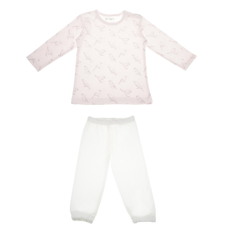 Пижама за бебе момиче от органичен памук  105027