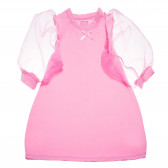 Детска рокля с дълъг ръкав от тюл в розов цвят за момиче The Tiny Universe 105085 