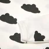 Памучна пижама от две части и принт на облачета за бебе NINI 105145 4