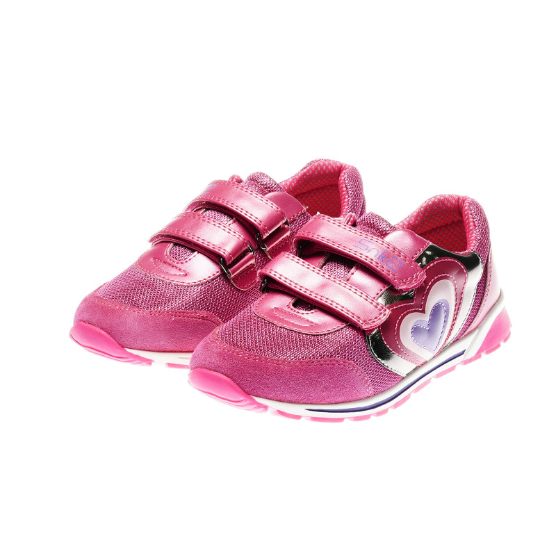 Обувки за момиче с велкро закопчаване, розови  105149
