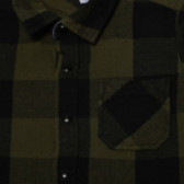 Памучна риза за момче в черно и зелено каре Idexe 105852 2