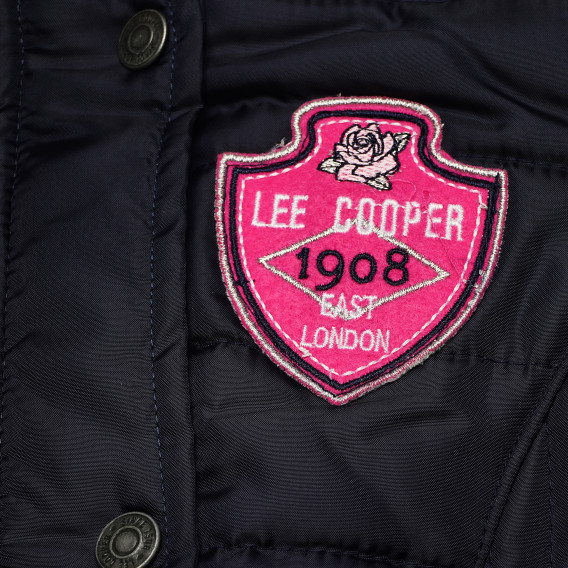 Яке за момиче с розово лого на марката, тъмно синьо Lee Cooper 105987 2