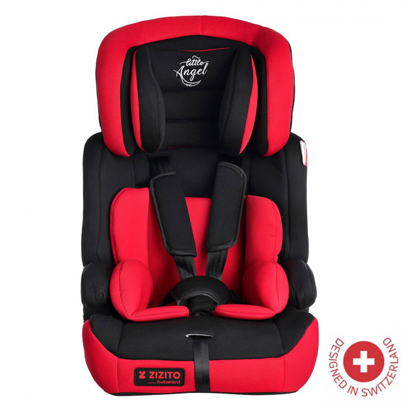Столче за кола DIONIS, TUV сертификат за безопасност, 5-точков колан, 9-36 кг, червено  106324