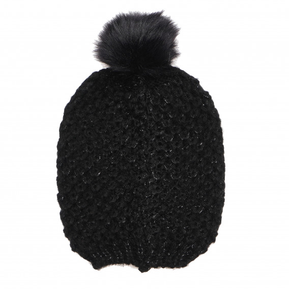 Плетена шапка за момиче, черна Idexe 106499 3