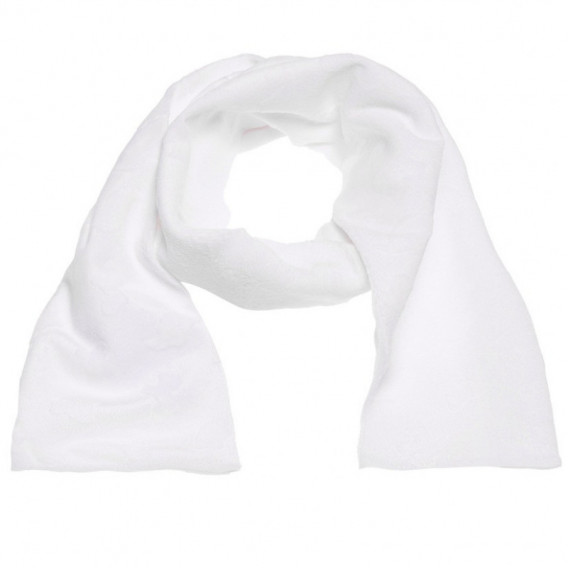 Плюшен шал в бяло за момиче TUTU 106727 