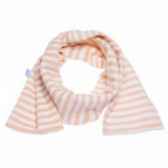 Плюшен шал в оранжево и бяло за момиче TUTU 106733 