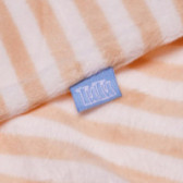 Плюшен шал в оранжево и бяло за момиче TUTU 106734 2
